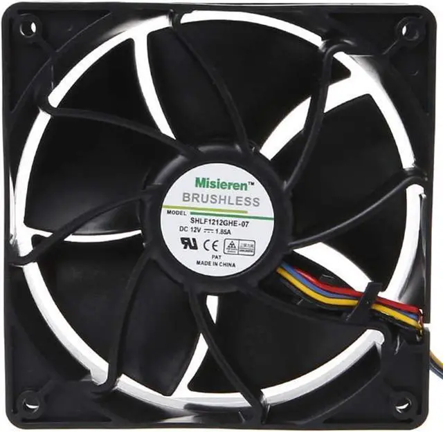 Alt view image 2 of 3 - 6500 RPM Fan for AntMiner DR3 L3+ S9 S9i S9J S9 SE S11 T15 S15 Z11 S17+ S17 Pro S17e DR5 D7 Z9 AsicMiner Misieren BRUSHLESS SHLF1212GHE-07, V12E12BS1B5-07