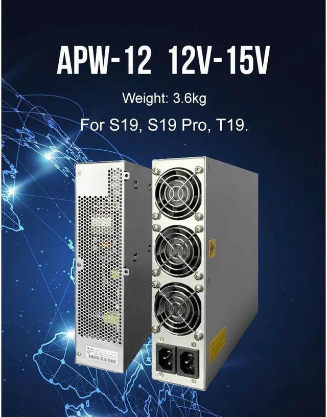 Alt view image 7 of 7 - Antminer USA STOCK ORIGINAL APW12 Power Supply for S19, S19 Pro, S19J S19a T19 Bitmain