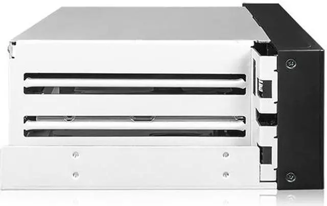Alt view image 6 of 7 - Icy Dock MB901SPR-B | Dual 2.5"/3.5" SATA Hard Drive/SSD Removable RAID 1 Mobile Rack Enclosure in 2 x 5.25" Bay | FatCage RAID