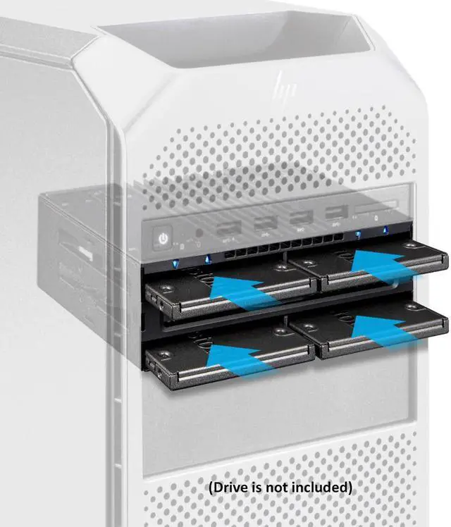 Alt view image 3 of 7 - ICY DOCK MB024SP-B | Tray-less 4x 2.5" SAS/SATA SSD/HDD Mobile Rack for 5.25" Bay | flexiDOCK Series