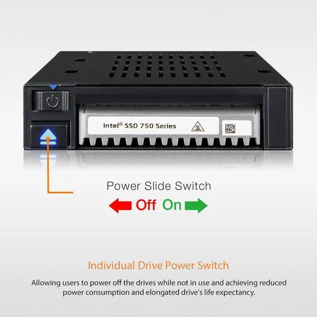Alt view image 5 of 7 - ICY DOCK MB021VP-B | U.2 NVMe PCIe 4.0 SSD Tray-less Enclosure for 3.5" Drive Bay with SlimSAS (No Tri-mode Suport) | flexiDOCK Series