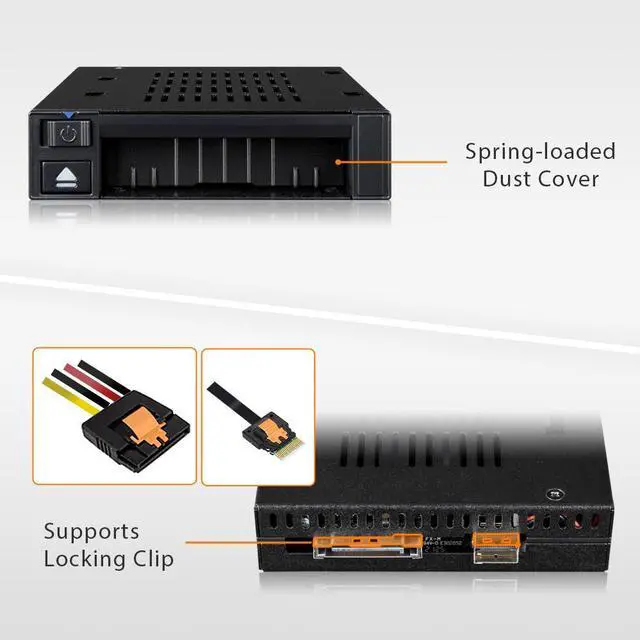 Alt view image 7 of 7 - ICY DOCK MB021VP-B | U.2 NVMe PCIe 4.0 SSD Tray-less Enclosure for 3.5" Drive Bay with SlimSAS (No Tri-mode Suport) | flexiDOCK Series