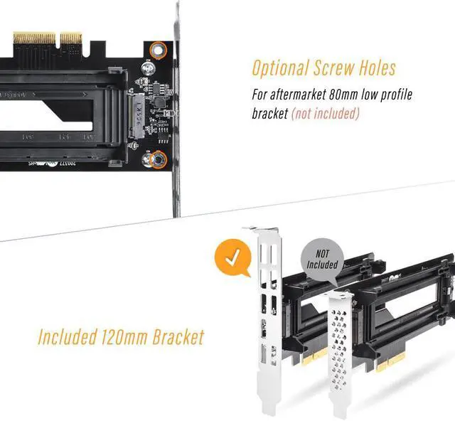 Alt view image 5 of 7 - Icy Dock MB987M2P-B | 1 x M.2 NVMe SSD to PCIe 3.0 x4 Adapter | EZConvert Ex