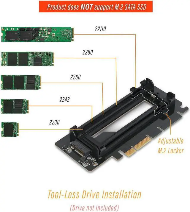 Alt view image 3 of 7 - Icy Dock MB987M2P-2B | 1 x M.2 NVMe SSD to PCIe 3.0 x4 Adapter with Heat Sink | EZConvert Ex Pro
