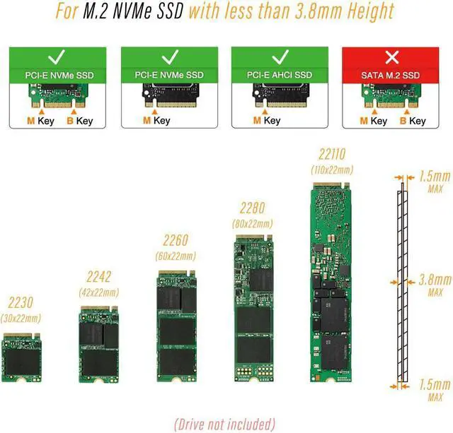 Alt view image 4 of 7 - Icy Dock MB987M2P-2B | 1 x M.2 NVMe SSD to PCIe 3.0 x4 Adapter with Heat Sink | EZConvert Ex Pro