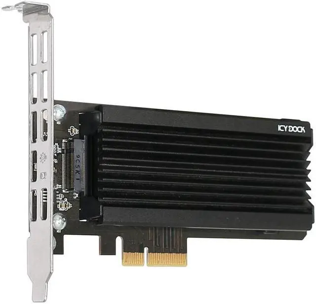 Main image of Icy Dock MB987M2P-1B | 1 x M.2 NVMe SSD to PCIe 3.0 x4 Adapter with Heat Sink & PCIe Bracket | EZConvert Ex Pro