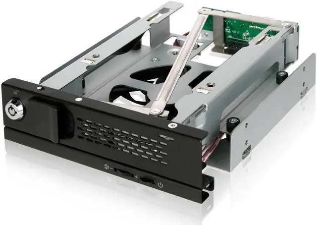 Main image of Icy Dock MB171SP-1B | Tray-less 3.5" SAS/SATA HDD Mobile Rack Enclosure for 5.25" Bay | TurboSwap