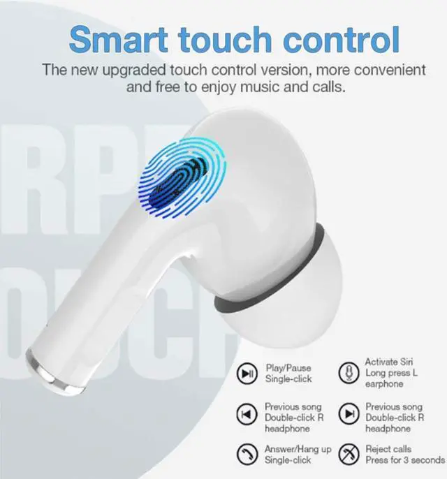 Alt view image 3 of 6 - Earbuds Pro with Wireless Charging with Black Carrying Case