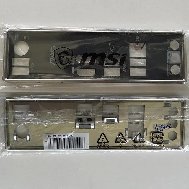 Alt view image 2 of 2 - Original New For MSI MAG B560M BAZOOKA, B560M BAZOOKA I/O Shield Back Plate BackPlate Blende Bracket