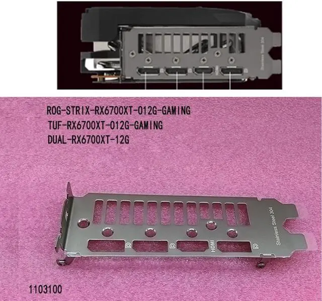 Main image of Original New For Asus ROG-STRIX-RX6700XT-O12G-GAMING,RX6700XT Series Graphic Card I/O Shield BackPlate Blende Bracket