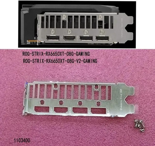 Main image of Original New For Asus ROG-STRIX-RX6650XT-O8G-GAMING, RX6650XT Series I/O Shield Back Plate BackPlates Blende Bracket