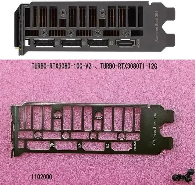 Main image of Original New For Asus TURBO-RTX3080-10G-V2, TURBO-RTX3080TI-12G I/O Shield Back Plate BackPlates Blende Bracket