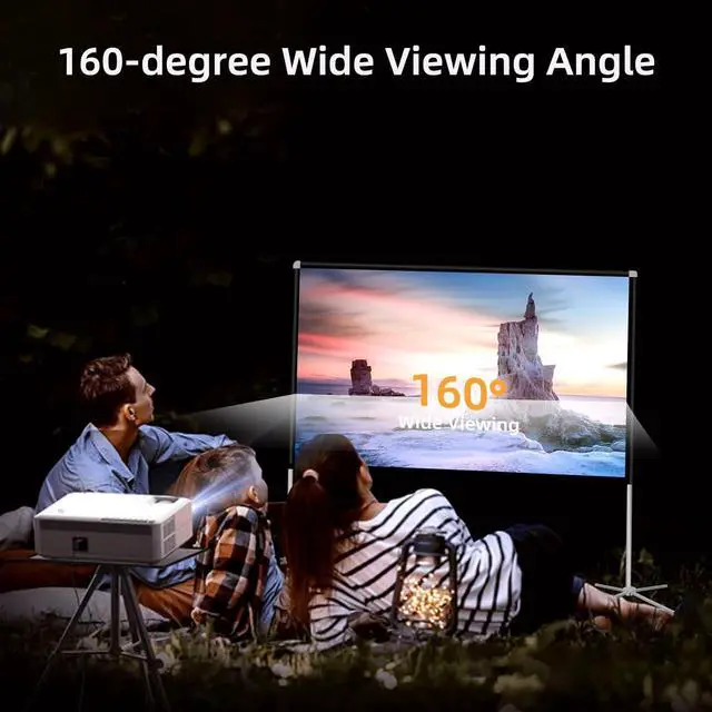 Alt view image 4 of 7 - Portable Projector Screen 60inch,Movie Projection Screen,Indoor Projector Screen and Stand, 16:9 Projector Screen 4K HD Wrinkle-Free Lightweight