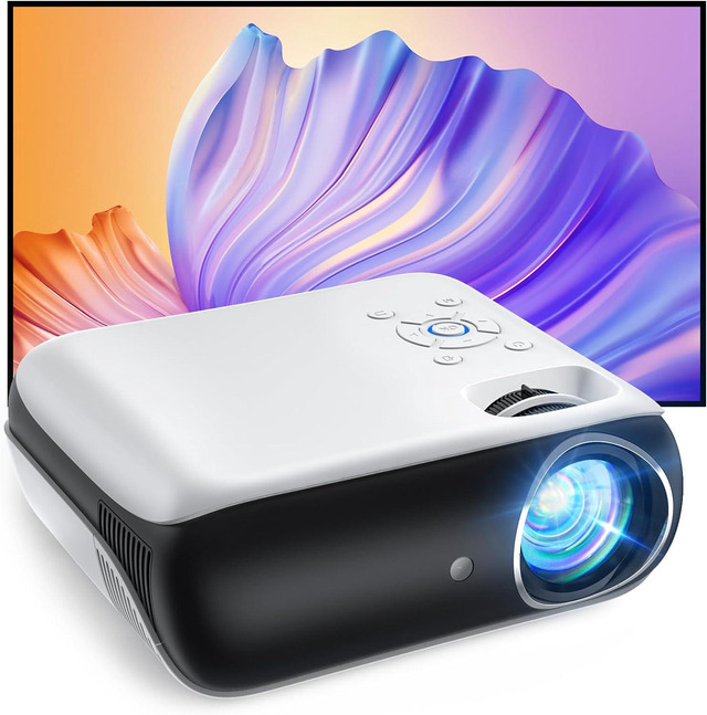 Mini LED Projector 1080P HD - Portable Home Cinema Movie Projector, 2024 New, Compatible With Android/iOS