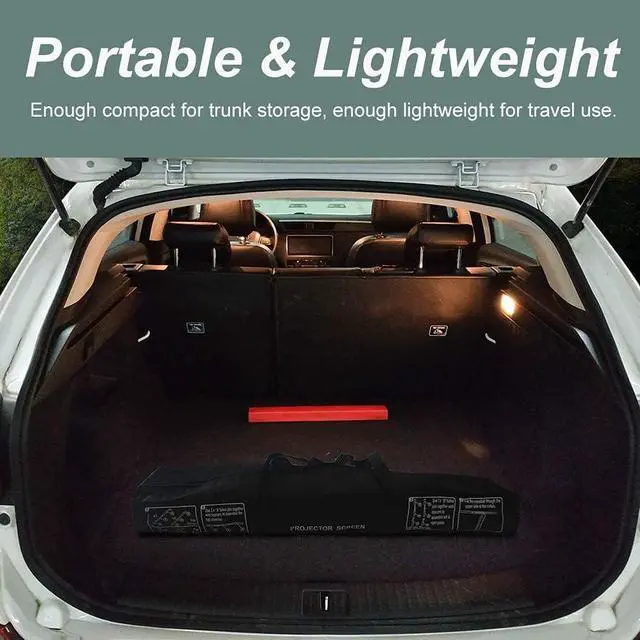 Alt view image 5 of 6 - Abdtech Portable Outdoor Movie Screen, 120 inch 3D Projector Screen Frame Foldable Movie Screen for Projectors Enjoy Outdoor Film Movie Night with Carrying Bag for Indoor Outdoor Home Theater Camping