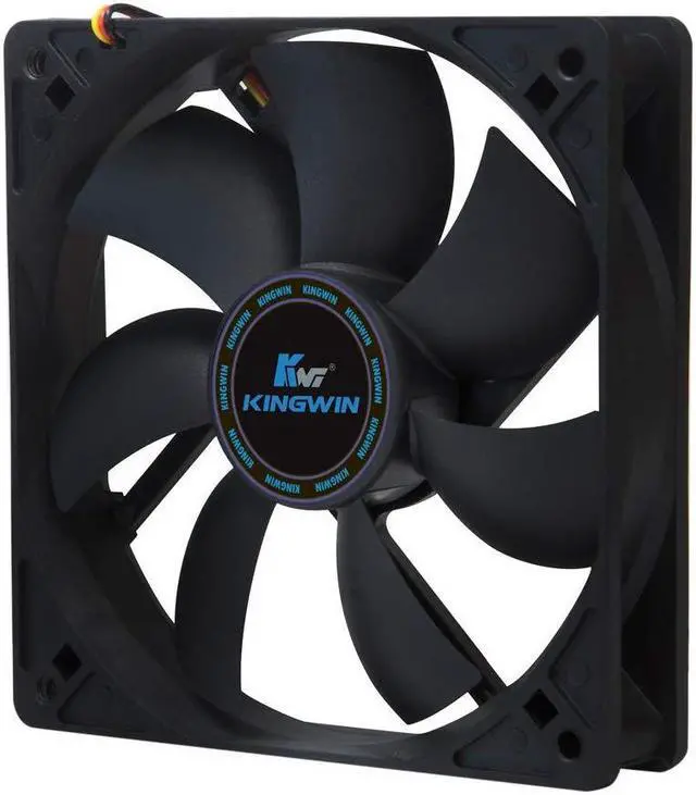 Main image of Kingwin 120mm Silent Fan for Computer Cases, Mining Rig, CPU Coolers, Computer Cooling Fan, Long Life Bearing, and Provide Excellent Ventilation Black CF-012LB