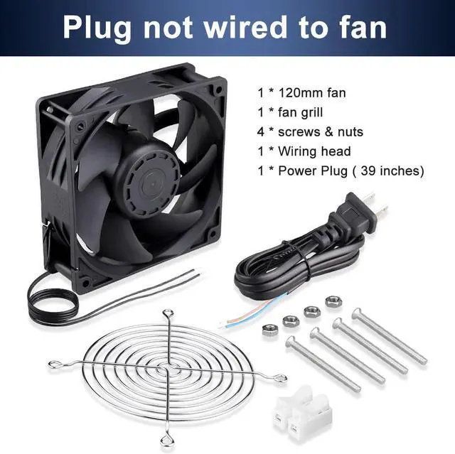 Alt view image 7 of 7 - Wathai EC Industrial Case Fan 120mm x 38mm Ball Bearing AC 110V 115V 120V 220V 240V Brushless Cooling Fan