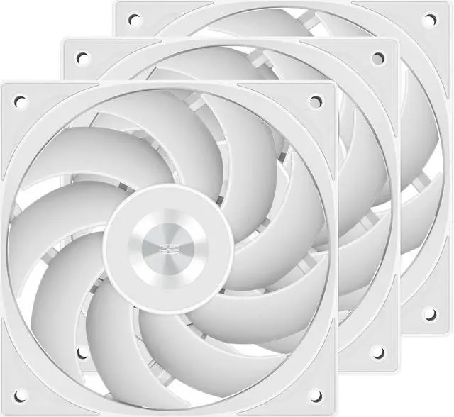 Main image of PCCOOLER F5 R120 High Performance Cooling Fan, 120mm PWM 4-Pin FDB Case Fan, 2000 RPM Daisy Chain PC Fan, 80CFM 3.5mmH2O 3 Mode PC Case Fan for Air Cooler & Watercooling Radiator, White - 3 Pack