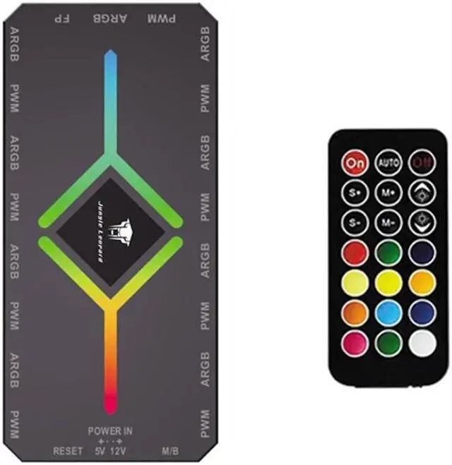 Main image of ShakingTank ARGB and PWM HUB 9 PortsFor A-RGB &PWM Case Fan Hub with Controller and SATA Power Input, Magnetic backplane Splitter 5V/3PIN ARGB Case Fan Hub Adapter PWM ARGB Fan