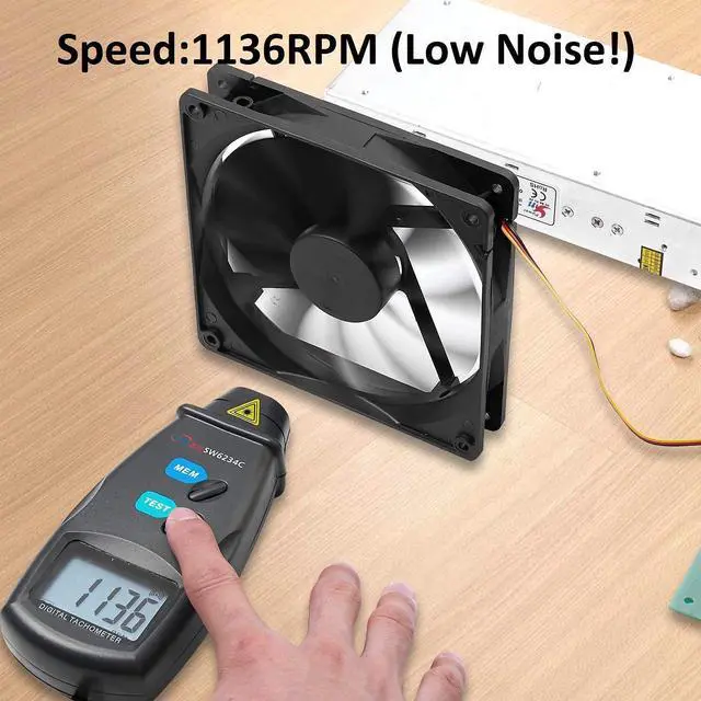 Alt view image 4 of 7 - 140mm Case Fan Quiet High Performance PC Fan 140mm Standard Case Fan 3pin 4pin Molex Connector 12V DC Computer PC CPU Case Fan 1000RPM 2-Pack