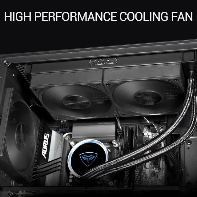 Alt view image 5 of 7 - PCCOOLER 120mm Case Fan, F5 R120 PWM 4-Pin FDB PC Fan 2200RPM Daisy Chain Case Fan, 80CFM Cooling Fans 3.5mmH2O 28dB(A) 3 Mode Computer Case Fan for CPU Liquid Cooler, Air Cooler, Black - Single Pack