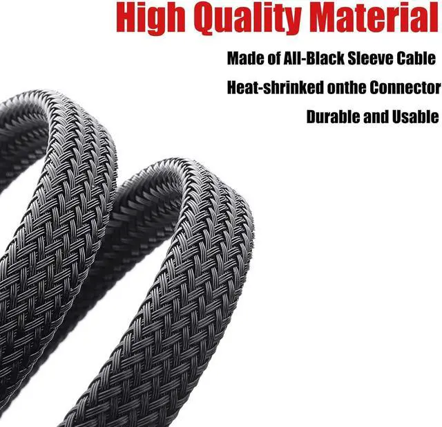 Alt view image 3 of 7 - 5 Pack- 11.8 inch PWM Fan Extension Cable PC Fan Extension Cable Compatible with ATX Case 3 Pin & 4 Pin Cooling Fans Durable Black Nylon Braided Case Fan Extension Cable