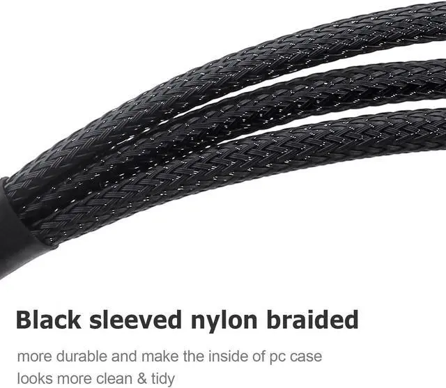 Alt view image 5 of 6 - 2-Pack Fan Splitter, 4 Pin PWM Fan Splitter Cable PC Case Fan Header Splitter fo Computer 4 Pin or 3 Pin Cooling Fan, 12 Inches (Fan Splitter- 3 Way)