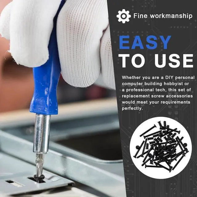 Alt view image 4 of 7 - 60pcs Laptops Computer Screw Kit Short Screws Cpu and Motherboard Case Fan Mount Screws Self- Tapping Screws Small Screws Assortment Kit Case Fan Screw Kit Ssd Socket
