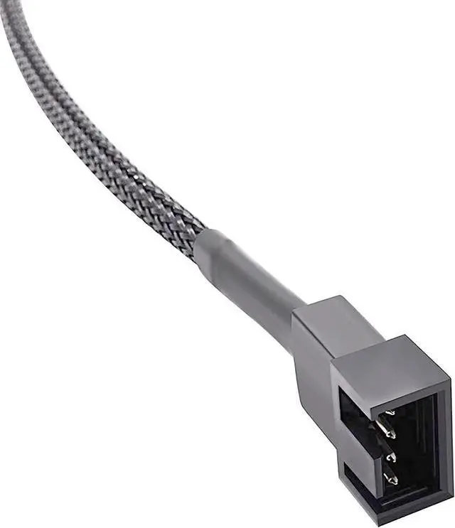 Alt view image 3 of 7 - 5 Pack 4-Pin PWM Fan Splitter Cable, Sleeved Braided Adapter Computer PC Fan Power Extension Cable Converter for Computer ATX Case 4-Pin/3-Pin Cooling Fan Cable (10.6")