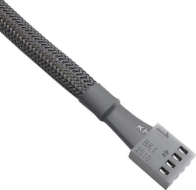 Alt view image 4 of 7 - 5 Pack 4-Pin PWM Fan Splitter Cable, Sleeved Braided Adapter Computer PC Fan Power Extension Cable Converter for Computer ATX Case 4-Pin/3-Pin Cooling Fan Cable (10.6")