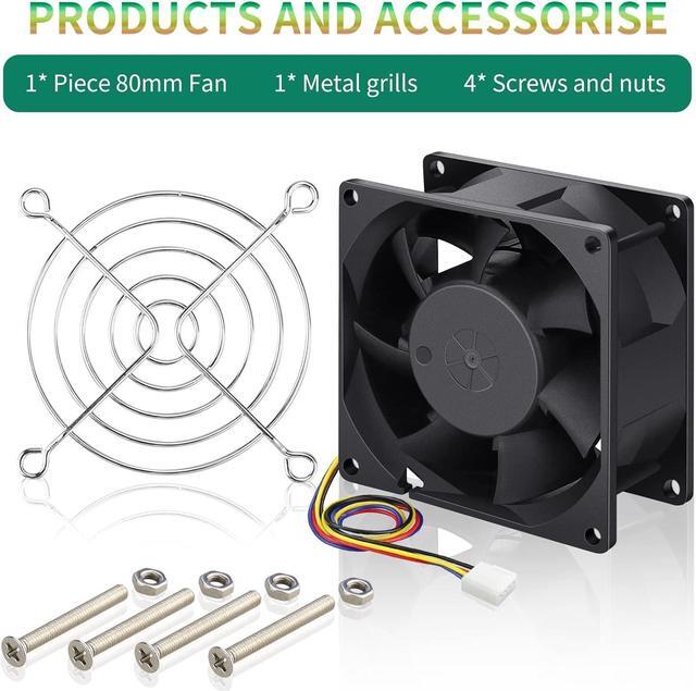 Alt view image 7 of 7 - 80mm x 38mm PWM 12V Big Airflow High Performance Fan High Static Pressure for Box Rack Exhaust Ventilation Cooling