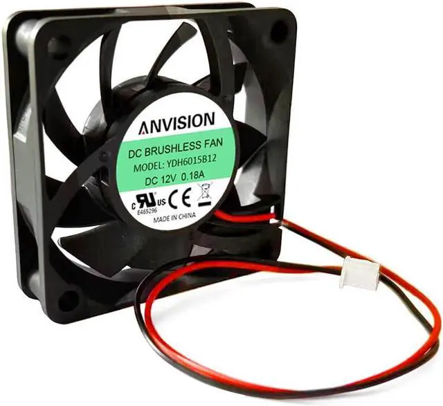 Alt view image 2 of 7 - 2-Pack 60mm x 15mm DC 12V Brushless Cooling Fan, Dual Ball Bearing