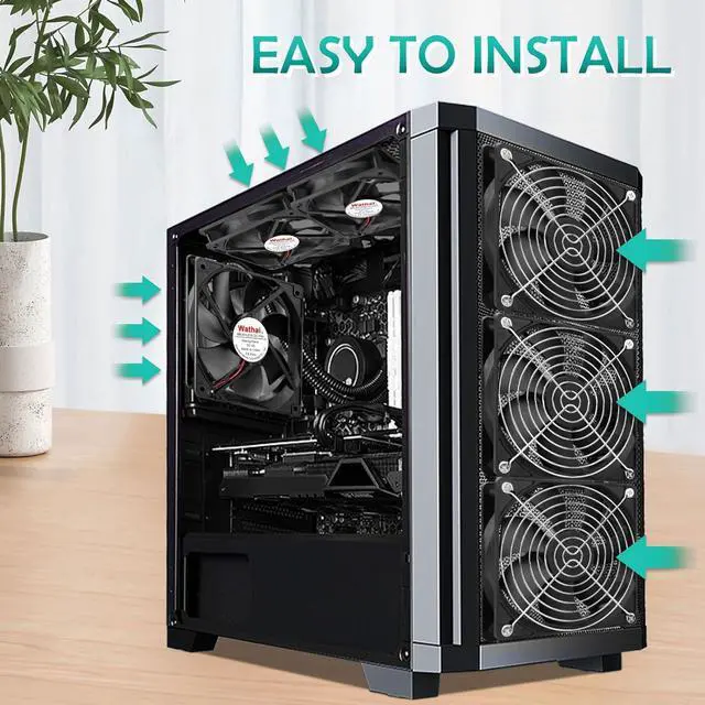 Alt view image 6 of 7 - Wathai 120mm x 25mm 12V Computer Case Cooling Fan 12 Volt 2Pin High High Performance DC Fan 2 Pack