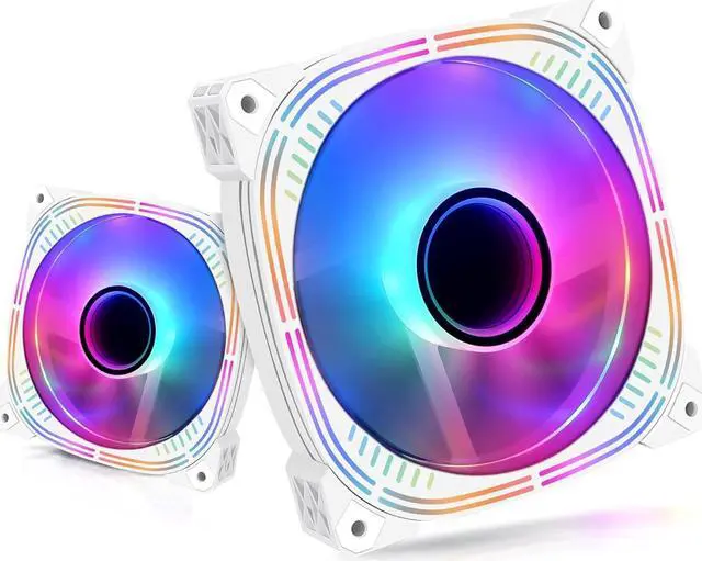 Main image of Silent 120mm Case Fan, High Performance Low Noise LED PC Fans for Computer Case - 2 PCS (Multicolored)