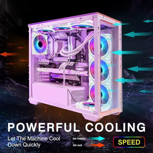 Alt view image 6 of 7 - Silent 120mm Case Fan, High Performance Low Noise LED PC Fans for Computer Case - 2 PCS (Multicolored)