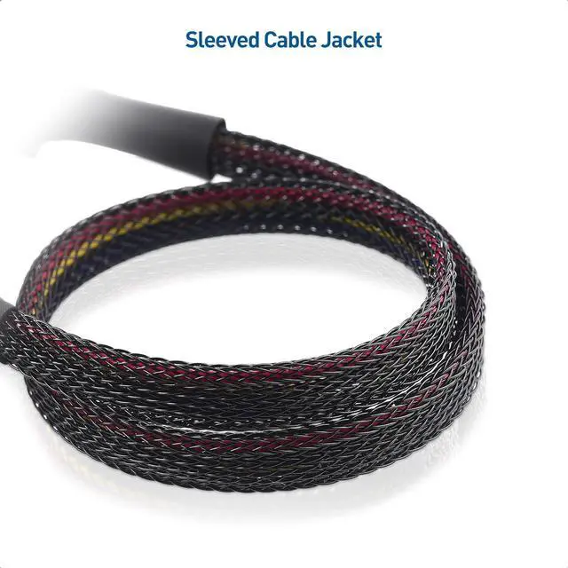 Alt view image 6 of 7 - Cable Matters 4-Pack, PWM 4 Pin Fan Extension Cable - 12 inches (PC Fan Extension Cable, PWM Fan Extension Cable, PWM Extension Cable)