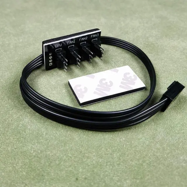 Alt view image 2 of 6 - 2pcs 4-Pin PWM Fan Hub, 4-pin Male for CPU Fan PC Fans Hub, Computer CPU/Case Fan Power Multi Splitter Connector Cable Adapter for 12V Computer 3-pin 4-pin Fans
