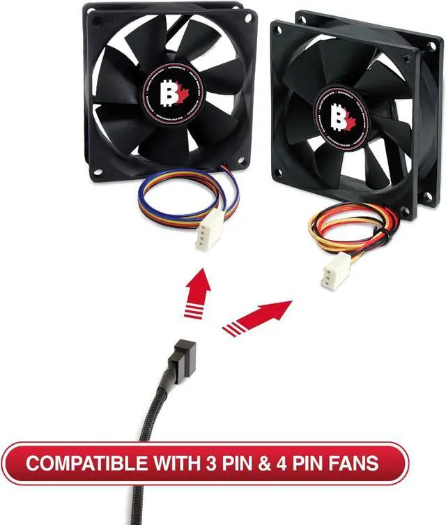 Alt view image 5 of 7 - PWM Fan Extension Cable - 10.5 inch PC Fan Extension Cable, Durable, Black Braided Nylon Case Fan Extension Cable (4 Pack)