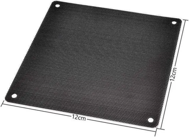 Alt view image 2 of 5 - 10 Pieces 120mm PC Cooler Fan Dust Filter Computer Fan Filter Black Dustproof Case Cover Computer Mesh with 40 Pieces of Screws