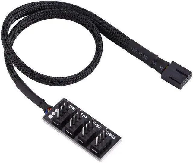 Main image of PWM Fan Hub, 4-Pin Computer CPU/Case Fan Power Multi Splitter Connector Cable Adapter for Computer Cooler Fans