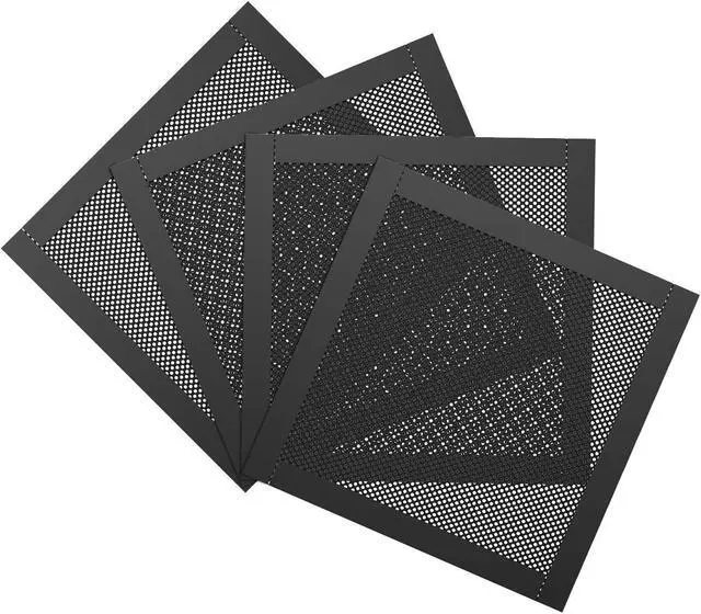 Main image of MoKo 120mm Dust Filter for Computer Cooler Fan, [4 Pack] Magnetic Frame PC Fan Dust Mesh PC Cooler Filter PVC Dustproof Cover Computer Fan Grills - Black