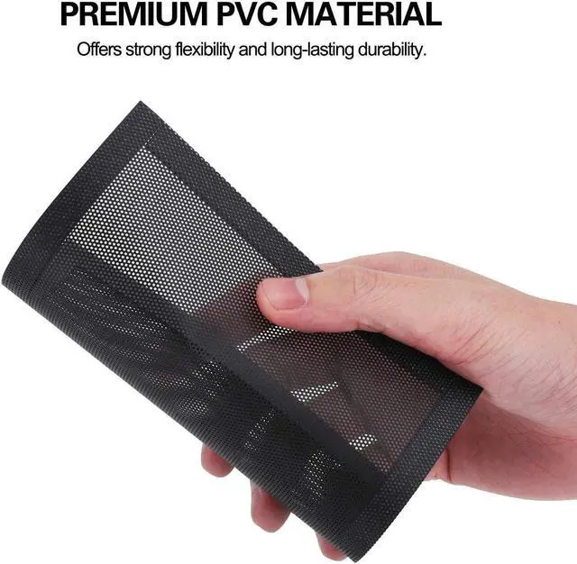 Alt view image 6 of 7 - MoKo 120mm Dust Filter for Computer Cooler Fan, [4 Pack] Magnetic Frame PC Fan Dust Mesh PC Cooler Filter PVC Dustproof Cover Computer Fan Grills - Black