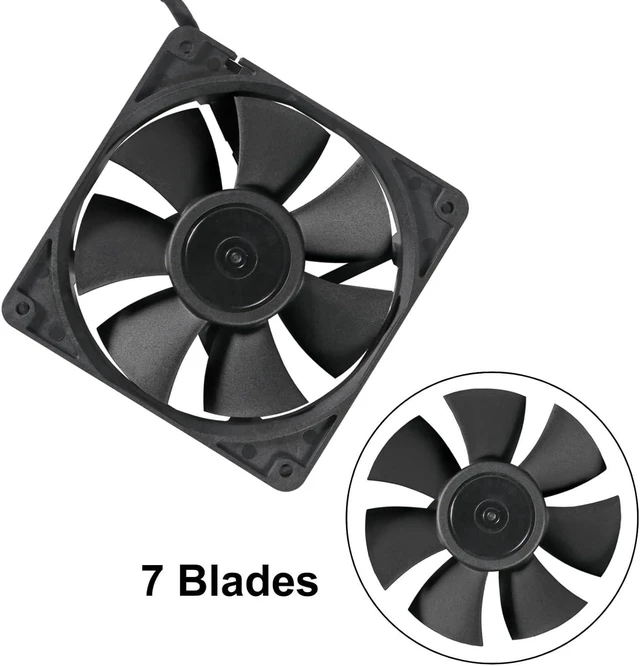 Alt view image 3 of 6 - 1PCS EC 120mm x 38mm Dual Ball Bearings 120mm x 120mm x 38mm DIY Cooling Ventilation Exhaust Fan 110V 115V 120V 220V 240V AC Axial Case Muffin Fan