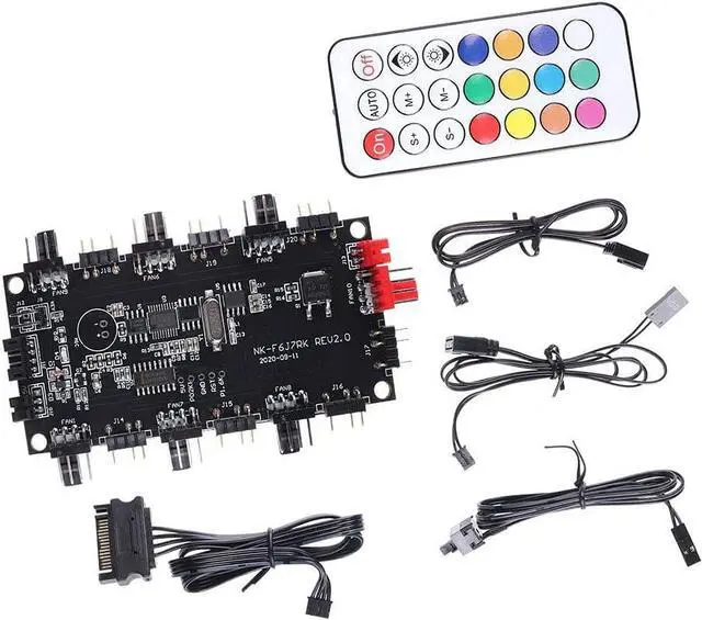 Main image of 1Pcs ARGB Hub Controller Computer Case Fan Splitter 5V 3-Pin PWM Temperature Controller