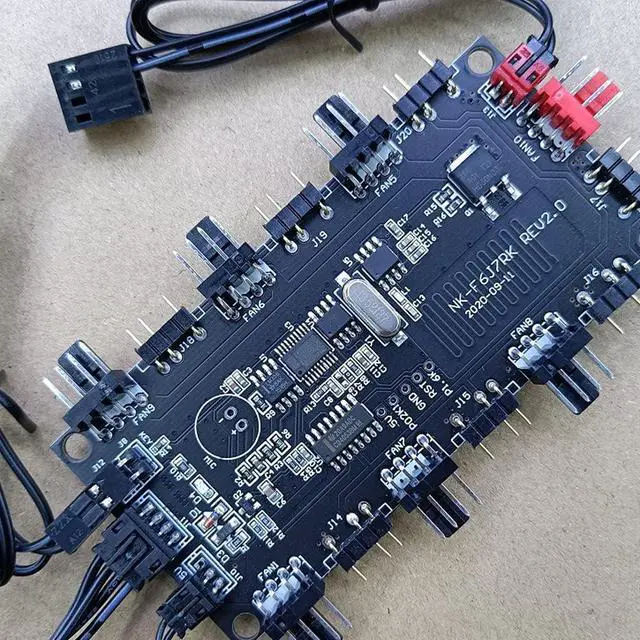 Alt view image 5 of 7 - 1Pcs ARGB Hub Controller Computer Case Fan Splitter 5V 3-Pin PWM Temperature Controller