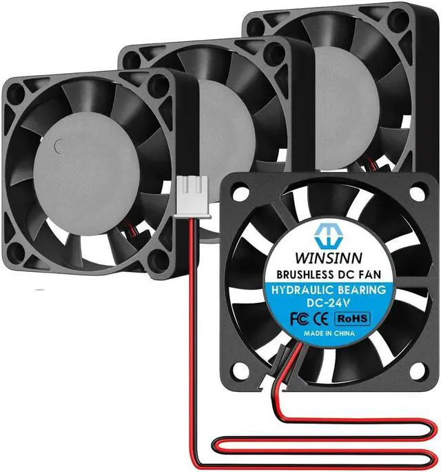 Main image of WINSINN 40mm Fan 24V, Ender 3 Fan Upgrade 24 Volt Fans 4010 Hydraulic Bearing, 1000mm/39in Cable Works with Ender 3 Pro 3X CR-10S (Pack of 4Pcs)