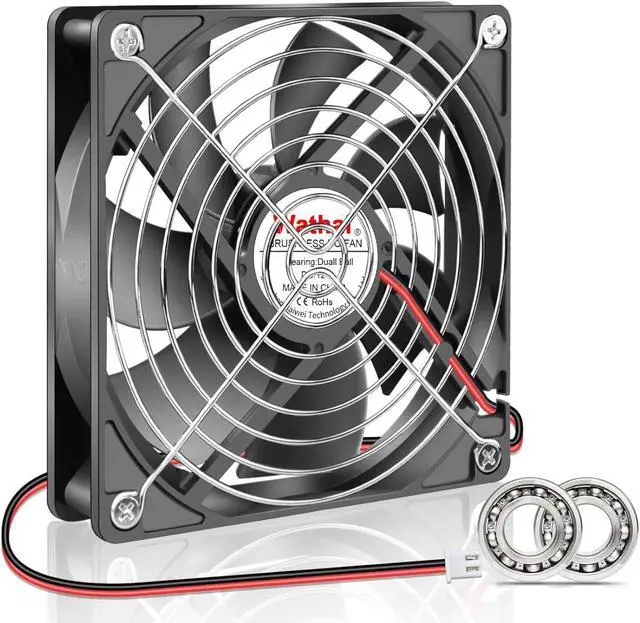 Main image of Wathai 120mm x 25mm 12V DC Brushless Cooling Fan Dual Ball High Speed 2Pin for Computer Case Cooler
