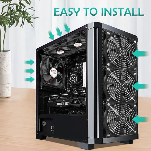 Alt view image 4 of 6 - Wathai 120mm x 25mm 12V DC Brushless Cooling Fan Dual Ball High Speed 2Pin for Computer Case Cooler