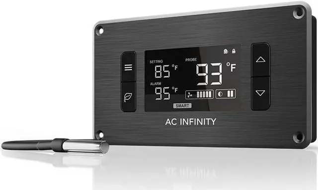 Main image of AC Infinity Controller 2, Fan Thermostat and Speed Controller, Controls AIRPLATE, MULTIFAN, USB Fans and Devices, for AV Cabinet Cooling