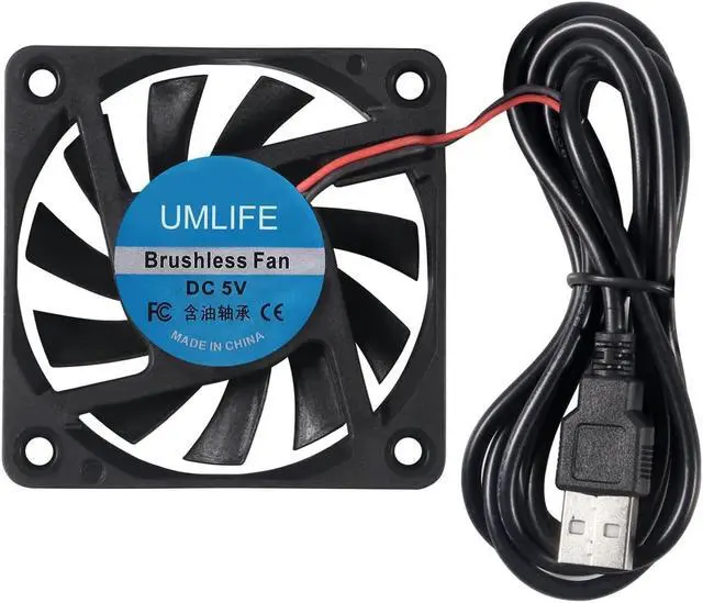 Alt view image 5 of 7 - 4PACK DC 60mm USB Fan 5V 6015 Brushless Cooling Fan 60mmx15mm 5V USB for PC Computer Case Cooler Raspberry Pi Radiator Ventilation